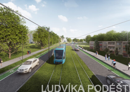Nová tramvajová trať v Porubě - vizualizace