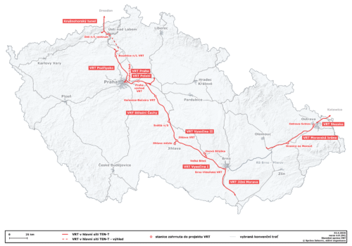 Mapa připravovaných VRT v Česku