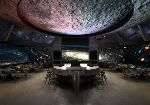 Planetárium - Moon interiér vizualizace