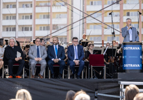 Slavnostní ceremoniál poklepání základního kamene koncertního sálu - 19.7.2024