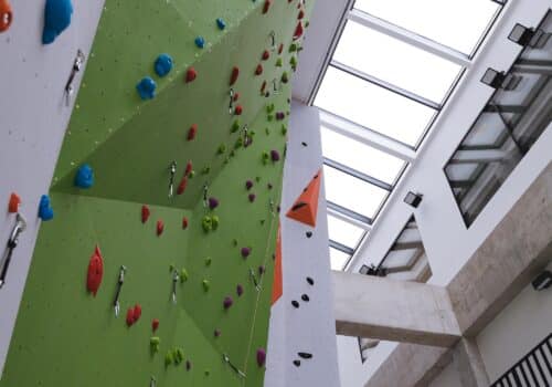 City campus OU - lezecká stěna