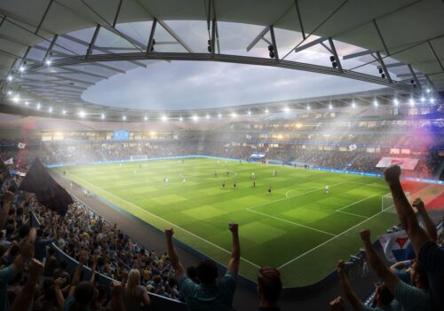 Vizualizace stadionu Nové Bazaly, zdroj: L35 Arquitectos