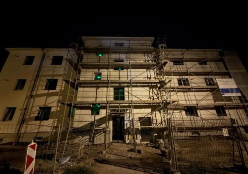 Dům Strmá během rekonstrukce, zdroj: MOb Mariánské Hory a Hulváky